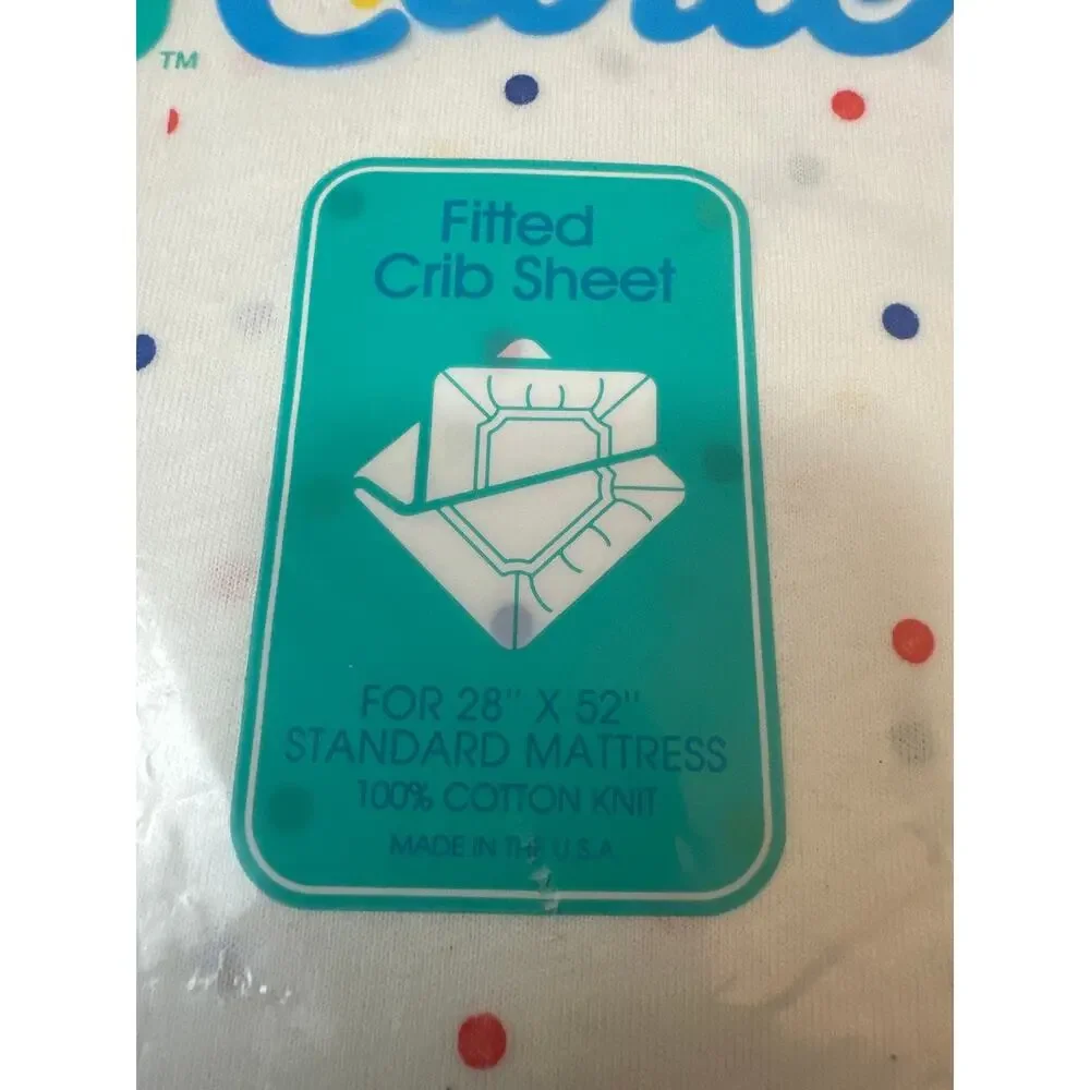Vintage Carter's Polka Dot Fitted Crib Sheet New in Package 26